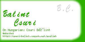 balint csuri business card